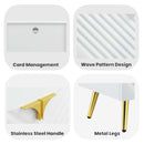 Gaines  79" TV Stand, White High Gloss Finish Acme