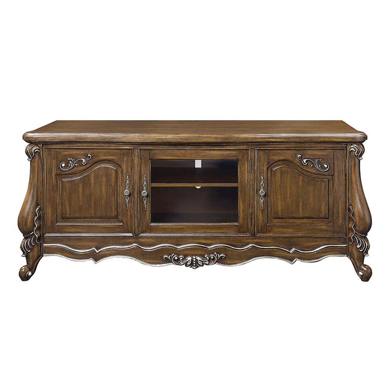 Latisha  75" TV Stand, Antique Oak Finish Acme