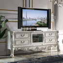 Dresden  79" TV Stand, Bone White Finish Acme