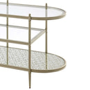 Zaba  71" TV Stand, Glass Top & Champagne Finish Acme