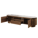 Willene  71" TV Stand, Ceramic Top & Walnut Finish Acme