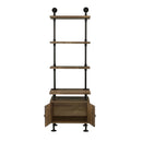 Ensata II TV Stand Side Pier, Rustic Oak  & Black Finish Acme