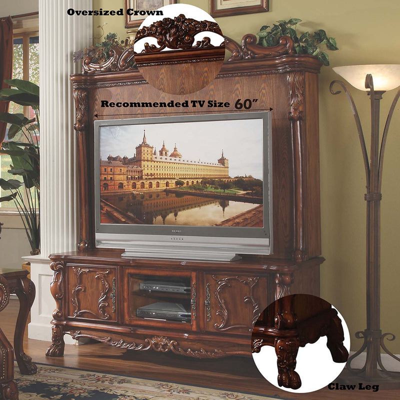 Dresden Entertainment Center, Cherry Oak Finish Acme