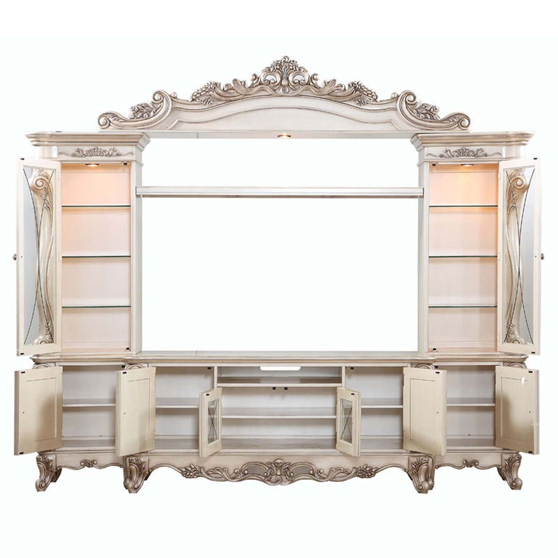 Gorsedd Entertainment Center, Golden Ivory Finish Acme