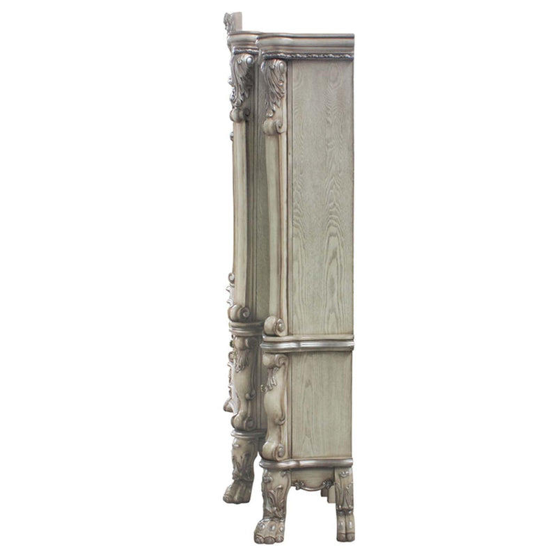 Dresden Entertainment Center, Vintage Bone White Finish Acme