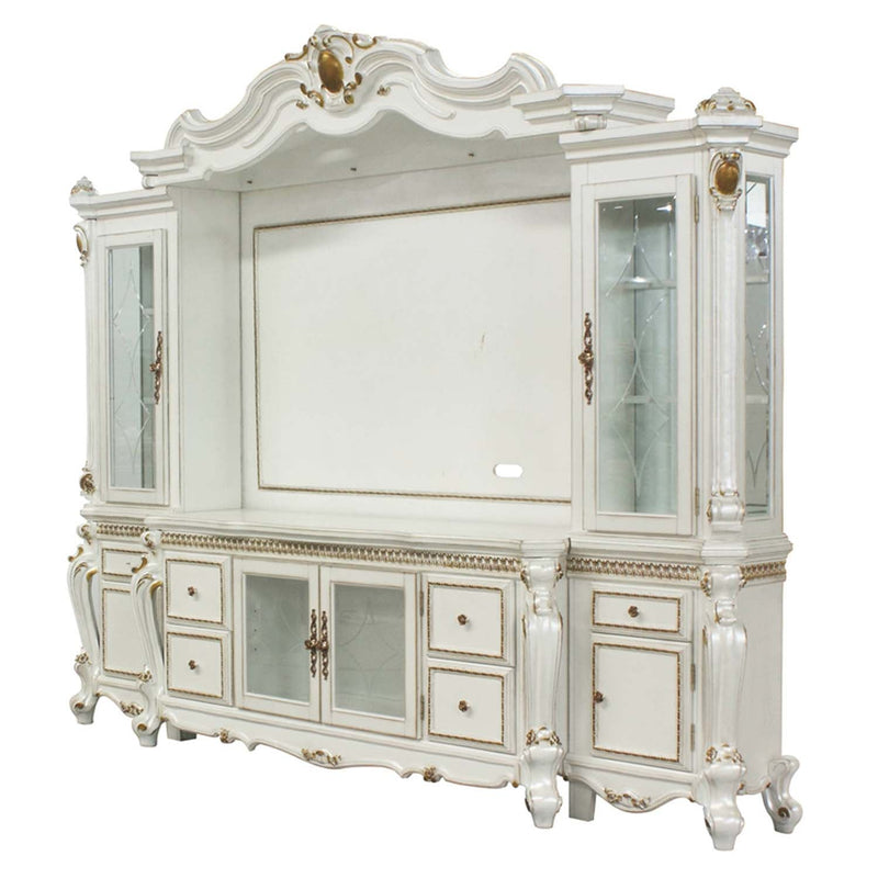 Picardy Entertainment Center, Antique Pearl Finish Acme