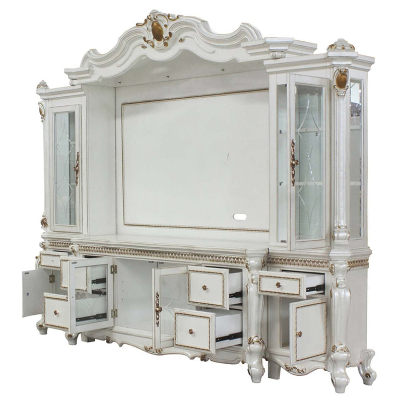 Picardy Entertainment Center, Antique Pearl Finish Acme