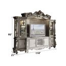 Versailles Entertainment Center, Antique Platinum Finish Acme
