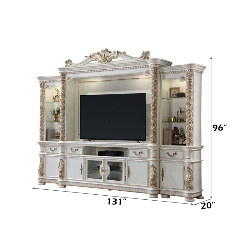 Vendome II Entertainment Center, Antique Pearl Finish Acme