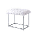 Coleen Vanity Set w/Stool, Chrome Finish Acme