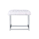 Coleen Vanity Set w/Stool, Chrome Finish Acme