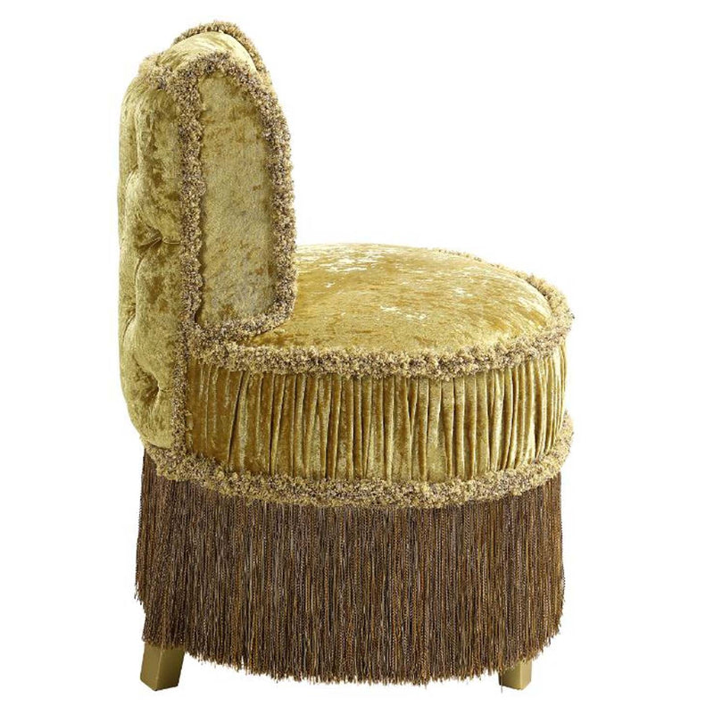 Bernadette Vanity Stool, Gold Finish Acme