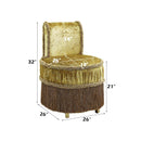 Bernadette Vanity Stool, Gold Finish Acme
