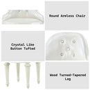 Dorothy Vanity Chair w/Swivel, Ivory Finish Acme