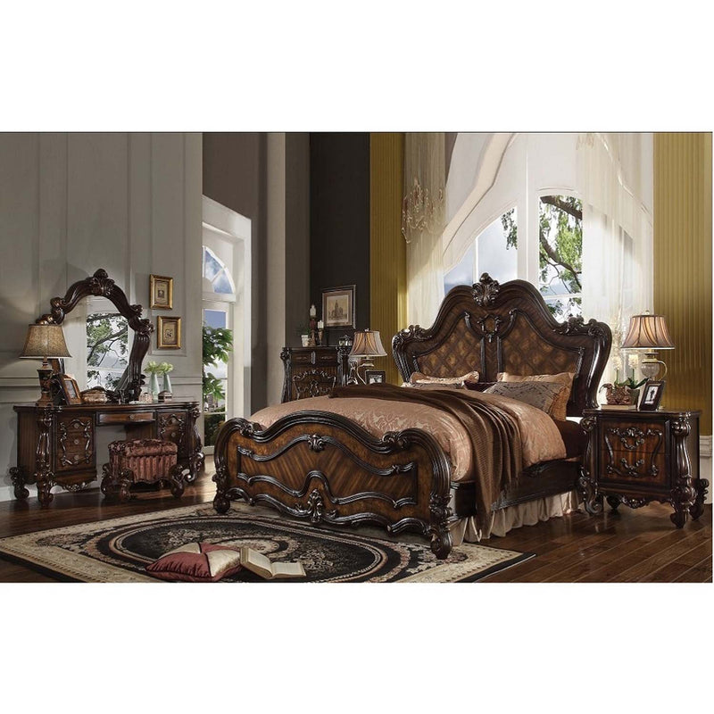 Versailles Vanity Desk, Cherry Oak Finish Acme