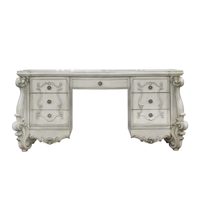 Versailles Vanity Desk, Bone White Finish Acme