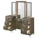 Skylar Vanity Desk & Mirror, Dark Champagne Finish Acme