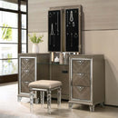 Skylar Vanity Desk & Mirror, Dark Champagne Finish Acme
