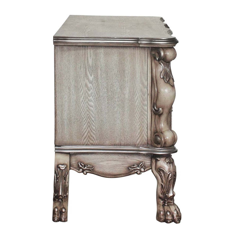 Dresden Vanity Desk, Vintage Bone White Finish Acme