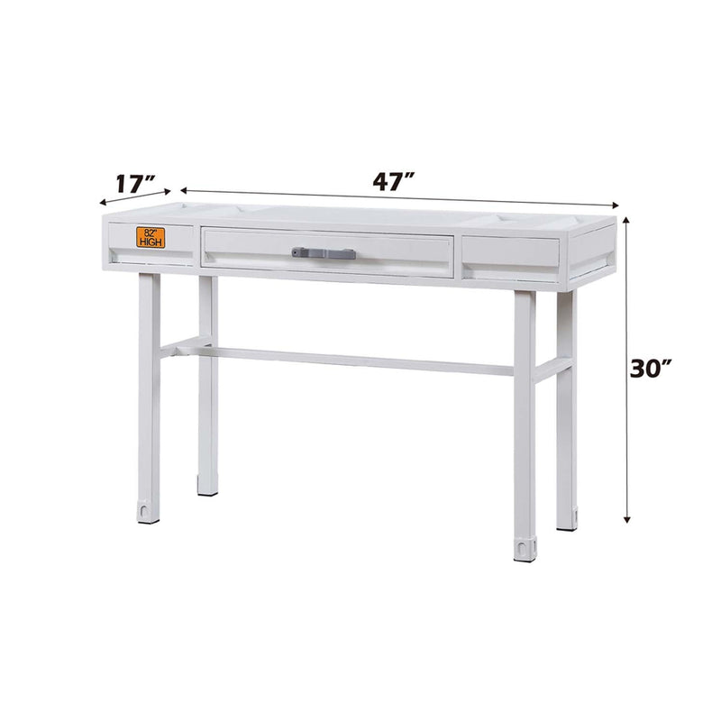 Cargo Vanity Desk, White Finish Acme