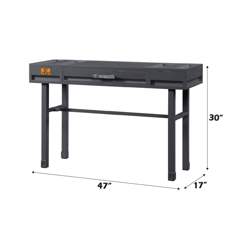 Cargo Vanity Desk, Gunmetal Finish Acme