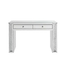 Nysa Vanity Desk, Mirrored & Faux Crystals Acme