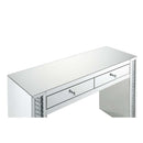 Nysa Vanity Desk, Mirrored & Faux Crystals Acme