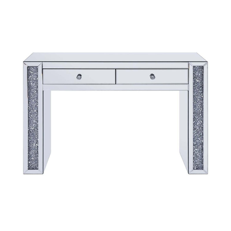 Noralie Vanity Desk, Mirrored & Faux Diamonds Acme
