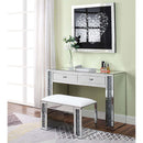 Noralie Vanity Desk, Mirrored & Faux Diamonds Acme