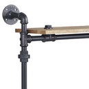 Brantley Wall Rack w/4 Shelves, Oak & Sandy Black Finish Acme