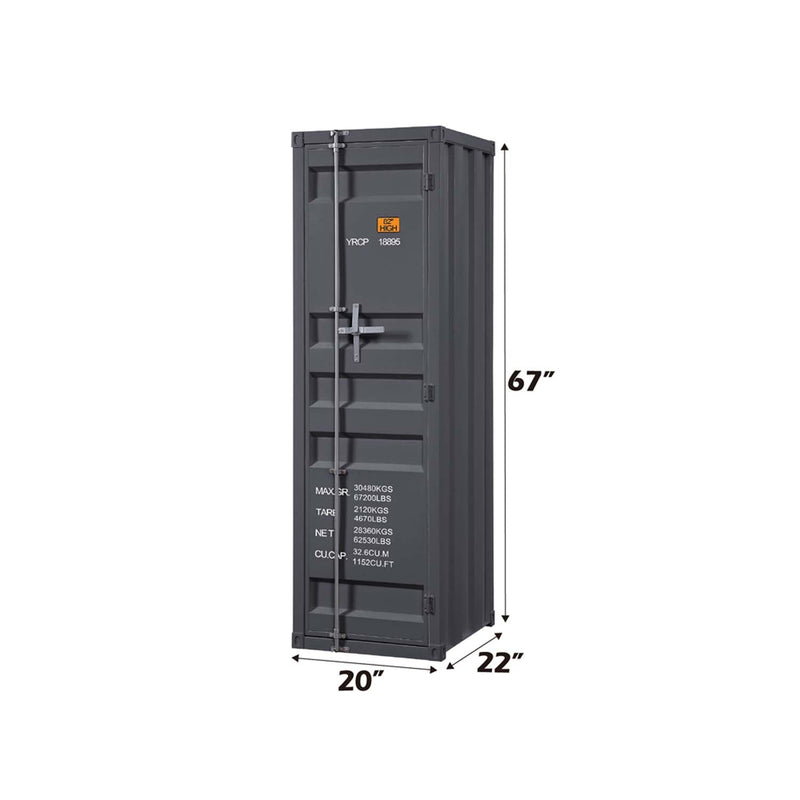Cargo Wardrobe, Gunmetal Finish Acme