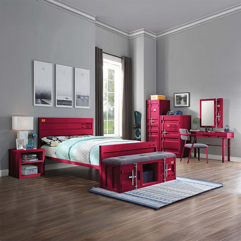 Cargo Wardrobe, Red Finish Acme