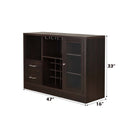 Hazen Wine Cabinet, Espresso Finish Acme