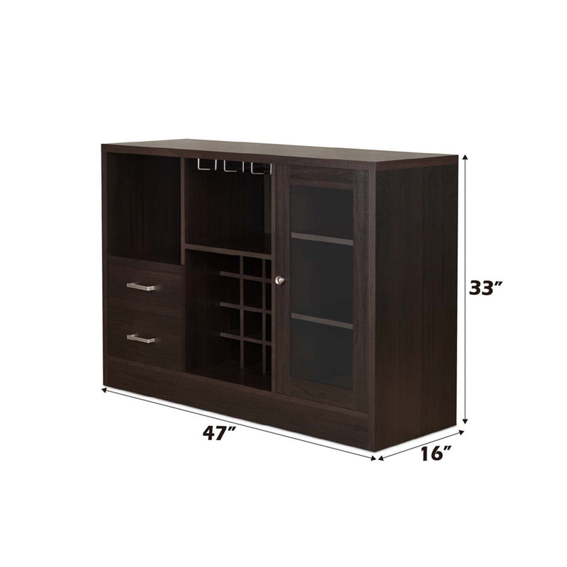 Hazen Wine Cabinet, Espresso Finish Acme