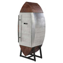 Brancaster Wine Cooler, Retro Brown Top Grain Leather & Aluminum Acme