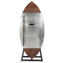 Brancaster Wine Cooler, Retro Brown Top Grain Leather & Aluminum Acme