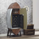 Brancaster Wine Cooler, Retro Brown Top Grain Leather & Aluminum Acme