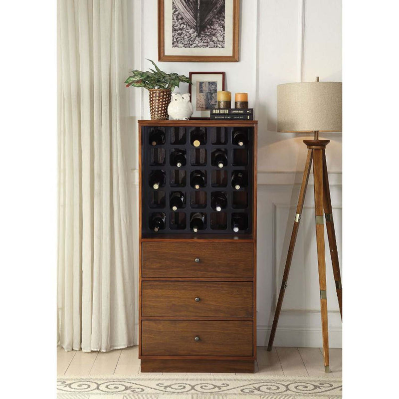 Wiesta Wine Cabinet, Walnut Finish Acme