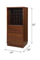 Wiesta Wine Cabinet, Walnut Finish Acme