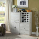 Wiesta Wine Cabinet, Antique White Finish Acme
