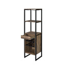 Narik Wine Rack, Weathered Oak Finish Acme