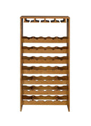 Hanzi Wine Rack, Oak Finish Acme
