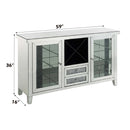Noralie Wine Cabinet w/Led, Mirrored & Faux Diamonds Acme