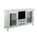 Noralie Wine Cabinet w/Led, Mirrored & Faux Diamonds Acme