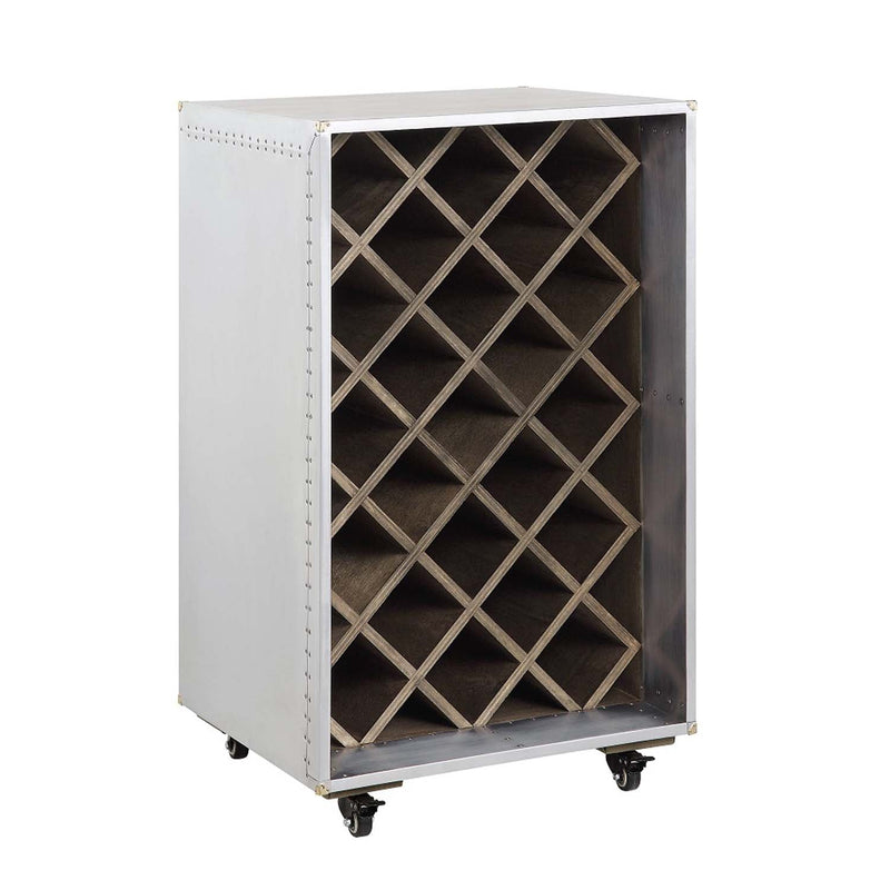 Raini Wine Cabinet, Aluminum Acme