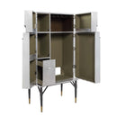 Yoela Wine Cabinet, Leather & Aluminum Acme