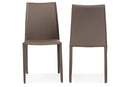Ayana Taupe Bonded Leather Upholstered Dining Chair (Set of 2) Baxton