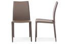 Ayana Taupe Bonded Leather Upholstered Dining Chair (Set of 2) Baxton