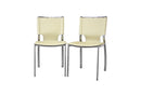 Garrick Ivory Leather Modern Dining Chair (Set of 2) Baxton