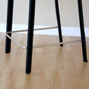 Trine Black Leather 2Pc Counter Height Stool Set Baxton